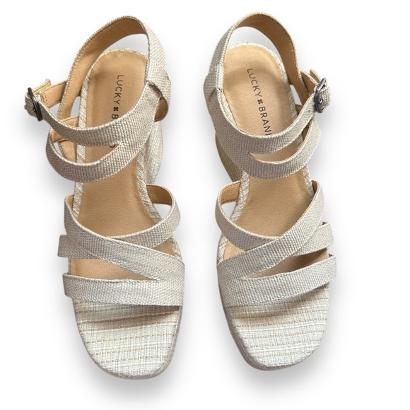 Lucky Brand Women's Carlisha Platform Wedge Sandal Desert Sage Sz 10 - Picture 3 of 7